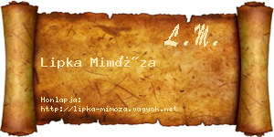 Lipka Mimóza névjegykártya